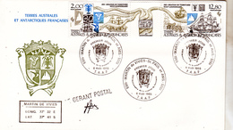 TAAF PA  91A Création Du Territoire Sur Lettre FDC Signature Gérant Postal 06 08 1985 De Crozet - FDC