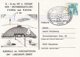 B PP 79/2  Motiv - Briefmarkenausstellung Flora Und Fauna In Der Blumenhalle Der Bundesgartenschau, Stuttgart 1 - Postales Privados - Usados