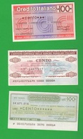 3 Miniassegni Da 100 Lire Diversi 1976 - [10] Chèques