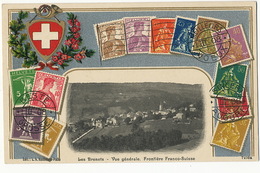 Carte Philatelique Gaufrée Les Brenets Frontiere Franco Suisse  Edit Haldimann Pache - Les Brenets