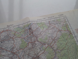 AACHEN ( Ausgabe 1-DMG Serie M 745 - L5302  ) Anno 1960 - Schaal / Echelle / Scale 1: 50.000 ( Stafkaart : Zie Foto's ) - Landkarten