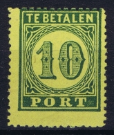 Netherlands East Indies : NVPH Nr P2  MH/* Flz/ Charniere  1874  Postage Due Port - Niederländisch-Indien
