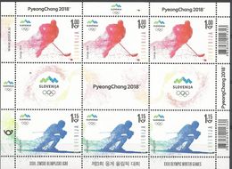 SI 2018-02 OLY PYEONGCHANG , SLOVENIA, MS, MNH - Inverno 2018 : Pyeongchang