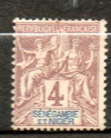SENEGAMBIE - NIGER  4c Lilas Brun 1903 N°3 - Nuovi