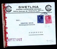 A5159) Bulgarien Bulgaria Luftpostbrief Sofia 13.11.43 N. Germany Zensur - Brieven En Documenten