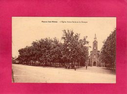 62 Pas De Calais, Noeux-les-Mines, L'Eglise Sainte-Barbe Et Le Kiosque, Animée, (Fauchois) - Noeux Les Mines