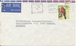 Australia Air Mail Cover Sent To Denmark 21-1-1981 Single Franked - Lettres & Documents