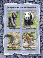 Centrafrica 2018, Animals In Danger, Gorilla, Panda, Croccodile, Tiger, 4val In BF - Gorilas