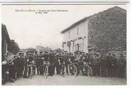 79..CELLES   SUR  BELLE     COURSE DES CENT  KILOMETRES  16 MAI 1909CPM CARTE REPRODUCTION   TBE - Celles-sur-Belle