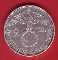 - ALLEMAGNE - Troisième Reich - 2 Reichsmark - 1937 A - Argent - - 2 Reichsmark