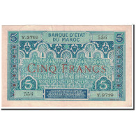 Billet, Maroc, 5 Francs, 1924, Undated, KM:9, SUP - Morocco