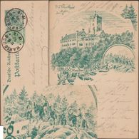 Allemagne 1893. Entier Postal Timbré Sur Commande. Montée Au Moyen D'ânes Au Château De Wartburg, Eisenach - Anes