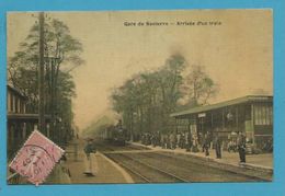 CPA Toilée -  Chemin De Fer Arrivée D'un Train En Gare De NANTERRE 92 - Nanterre