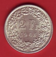 - SUISSE - 2 Francs - 1965 - Argent - SUP - - 2 Francs