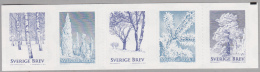 Sweden 2015 MNH Strip Of 5 Different Trees In Winter - Neufs