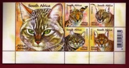 RSA, 2011, MNH Sheet Of Stamps  , SACC 2161-2165, African Wild Cats, M9236 - Neufs