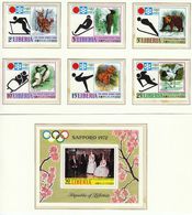 Liberia / Olympic Games Sapporo 1972 / Cross, Luge, Ski Jumping, Bobsleigh, Figure Skating, Alpine Skiing / PERFORATED - Winter 1972: Sapporo