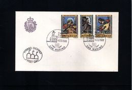San Marino 1988 Michel 1404-06 FDC - Cartas & Documentos