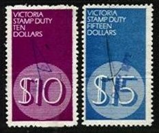 VICTORIA, Stamp Duty, B&H 143/44, Used, F/VF - Fiscaux