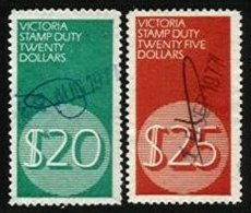 VICTORIA, Stamp Duty, B&H 145/46, Used, F/VF - Fiscales