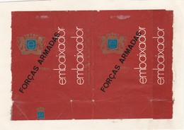 PORTUGAL ANGOLA - LUANDA-  TABACO TOBACCO LABEL - EMBAIXADOR - FORÇAS ARMADAS   - CIGARS - Labels