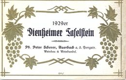 1 Etiquette Ancienne De VIN ALLEMAND - DIENGEIMER TAFELSTEIN 1929 - WEINBAU - Riesling