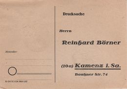 Drucksache Postkarte AK Kamenz Reinhard Börner Bautzner Str 74 Bei Königsbrück Pulsnitz Schwepnitz Elstra Bernsdorf - Kamenz