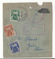 Document De 1946 Pour Givors - Taxé à 4,50 Fr (voir Scan Et Explications Dans Description) - 1859-1959 Covers & Documents