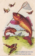 Poissons Voulant Attraper Des Papillons - Fische Und Schaltiere