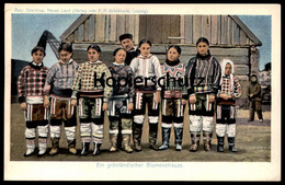 ALTE POSTKARTE EIN GRÖNLÄNDISCHER BLUMENSTRAUSS GRÖNLAND OTTO SVERDRUP NEUES LAND Tracht Traditional Costume Kaloallit - Groenlandia