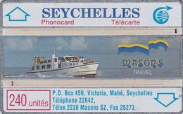 Seychelles, SEY-11, 240 Units, Mason's Travel, Ship, 011E - Sychelles