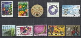 TEN AT A TIME - ICELAND - LOT OF 10 DIFFERENT COMMEMORATIVE 1 - USED OBLITERE GESTEMPELT USADO - Used Stamps