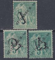 Saint Pierre Et Miquelon  N° 48 / 50  (.) Timbres Des Col. Franç. Surchargés : Les 3 Valeurs  Neuf Sans Gomme Sinon TB - Neufs