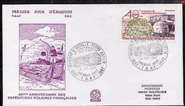 TAAF 1988, 40th Anniversary Of French Polar Expeditions, FDC - Forschungsprogramme