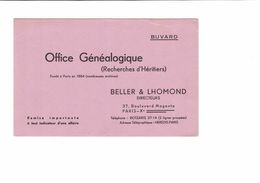 BUVARD   OFFICE GENEALOGIQUE  BELLER ET LHOMOND  RECHERCHES  D HERITIERS - G