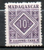MADAGASCAR  Taxe 10c Lilas  1947 N° 31 - Timbres-taxe
