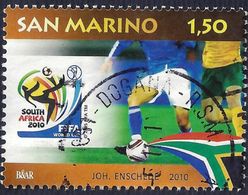 2010 - SAN MARINO -MONDIALI CALCIO SUD AFRICA 2010 - USATO # 2 - Gebraucht