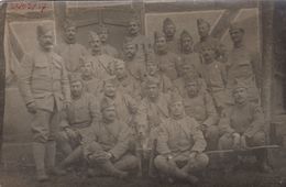 CARTE PHOTO GUERRE 14-18 - GROUPE SOLDATS FRANÇAIS - Guerre 1914-18