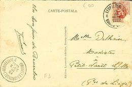 CP De BOURG-Léopold " Rue Du Générale Leeman " Avec Cachet Ambulant BRUXELLES - HERBESTHAL 4 - Ambulantes