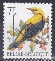 BELGIË - OBP - PREO - Nr 830 P6a - MNH** - Typos 1986-96 (Vögel)
