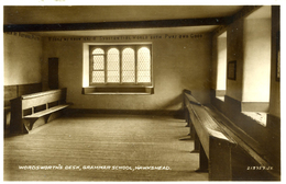 CUMBRIA - HAWKSHEAD GRAMMAR SCHOOL - WORDSWORTH'S DESK Cu1198 - Hawkshead
