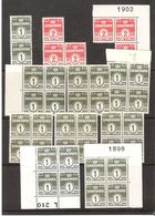 Denmark Lot  Wave Lines, Singles, And Bloc Of Four,  MNH(**) - Collections