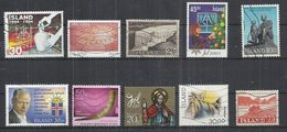 TEN AT A TIME - ICELAND - LOT OF 10 DIFFERENT COMMEMORATIVE  12 - USED OBLITERE GESTEMPELT USADO - Collections, Lots & Series