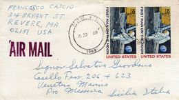 1969 - Busta In Tariffa " AIR MAIL" Coppia Cent. 10 (sbarco Sulla Luna) - - Other & Unclassified