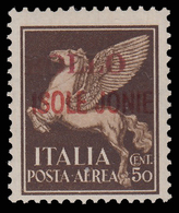 ISOLE JONIE (Emissioni Generali) - POSTA AEREA - 50 C. Bruno / Soprastampa: BOLLO ISOLE JONIE - 1941 - Islas Jónicas