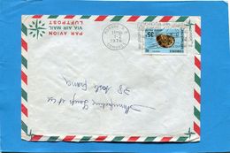 Marcophilie- COMORES-Lettre>France Cad  1974 Moroni-stamp-N° 75 Coquillage - Briefe U. Dokumente