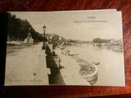 14993) TORINO RIVA DEL PO E PONTE VITTORIO EMANUELE I VIAGGIATA 1906 - Bridges