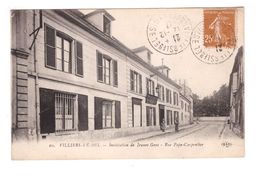 95 Villiers Le Bel Institution De Jeunes Gens Rue PApe Carpentier Cpa Animée Cachet 1927 - Villiers Le Bel