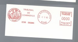 EMA METER STAMP FREISTEMPEL FRANCE TRIBUNAL DE COMMERCE SOISSONS SPECIMEN 0000 1983 - Specimen