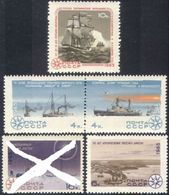 USSR Russia 1965 Arctic Antarctic Polar Reseach Ships Ship Transport Sciences Atomic Icebreaker Nautical Boat Stamps MNH - Poolshepen & Ijsbrekers